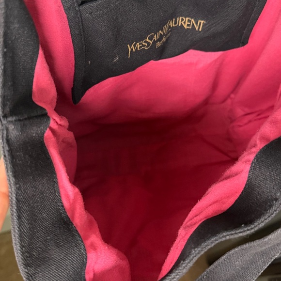 Yves Saint Laurent Black Tote with Gold Embroidered YSL Logo - Picture 12 of 12